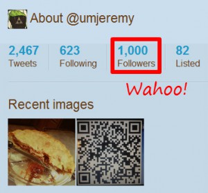 1000 followers