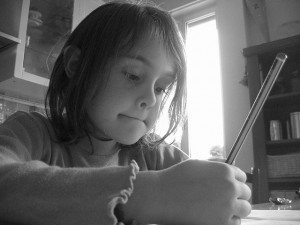 child-writing-letter